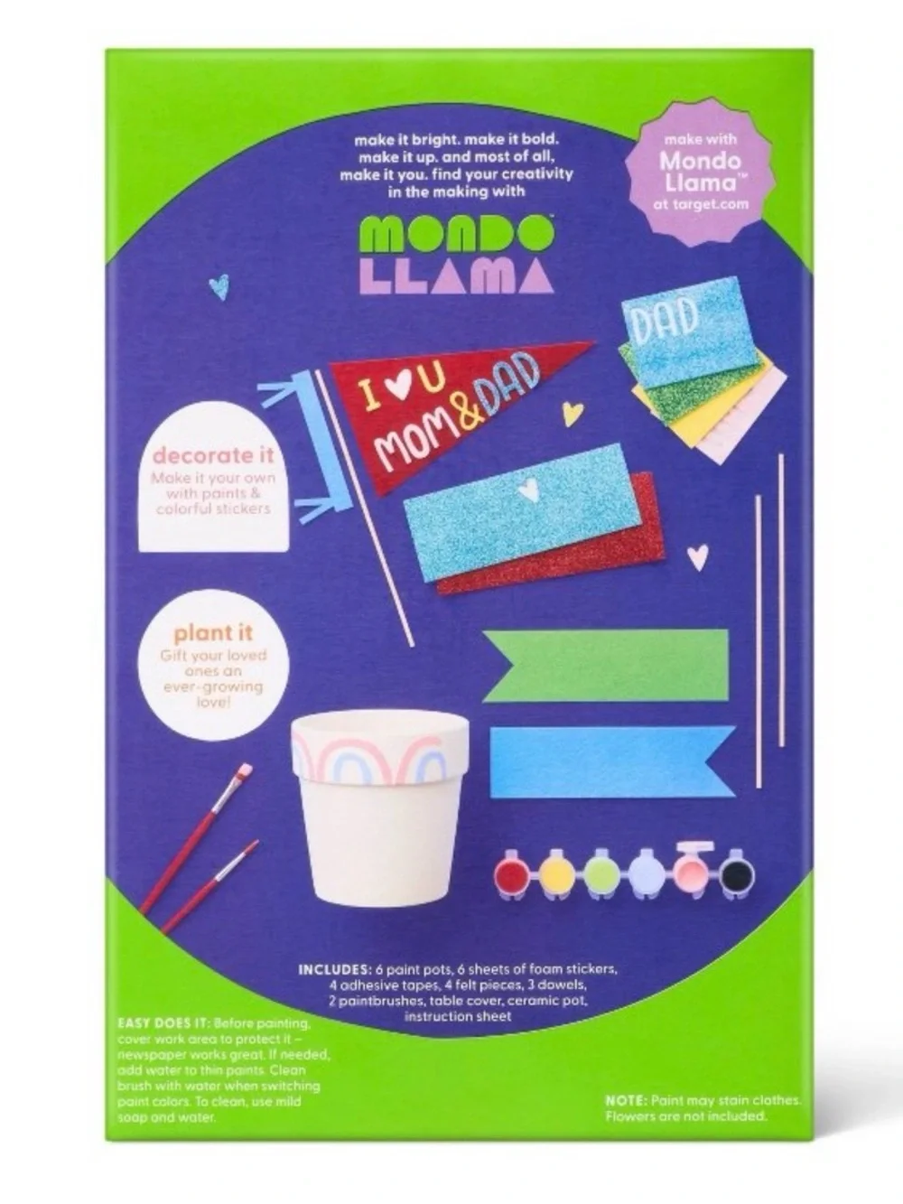 Mondo llama Create-Your-Own Pennant & Planter Kit